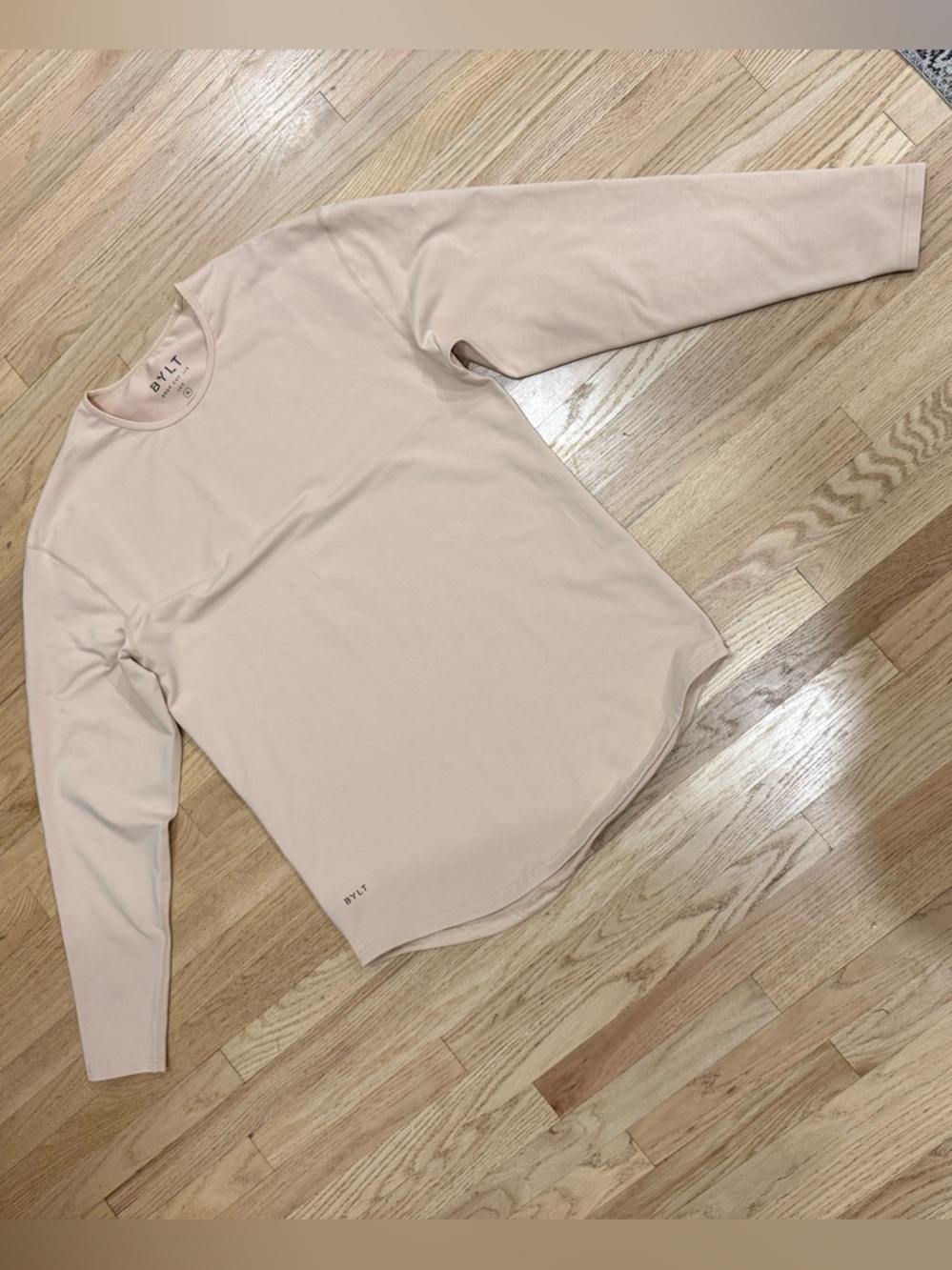 BYLT Neutral Long Sleeve Crew Top - XL Beige LUX Drop Cut Men’s Long Sleeve